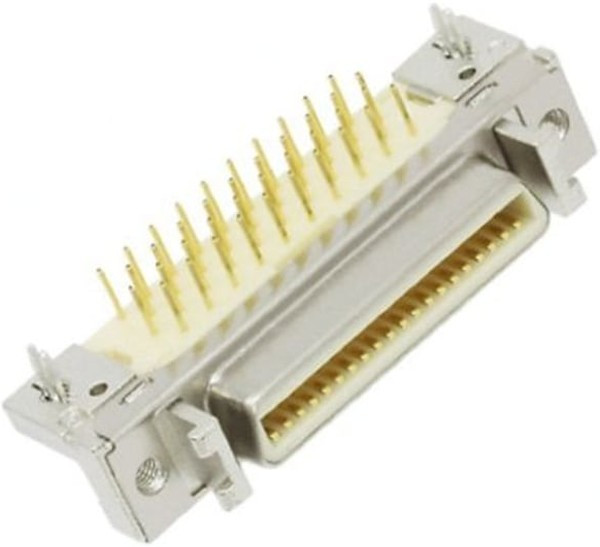 N10236-52B2PC, MDR 102 36 Way Right Angle Through Hole D-sub Connector Socket, 1.27mm Pitch N10236-52B2PC, MDR 102 36 Way Right Angle Through Hole D-sub Connector Socket, 1.27mm Pitch