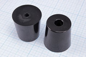 RL-SR-50x40x50, Ножка приборная коническая, армированная шайбой, ø50мм, высота 50мм; Q-15755 ножка прибор 50x50\h-10,0/отв 26,5\резин\конус\