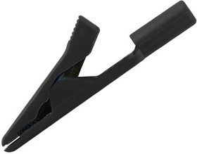 973584100, Crocodile Clip, Brass, Bronze Contact, 8A, Black 973584100, Crocodile Clip, Brass, Bronze Contact, 8A, Black