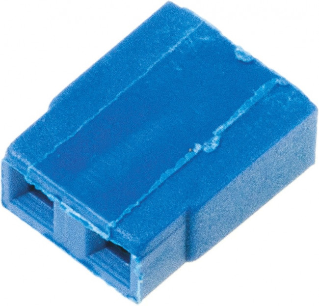 M7571-05, Jumper; pin strips; female; 2.54mm; open; 3A; gold-plated; blue