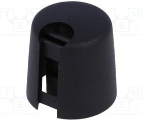 A1016649, Ручка, с указателем, пластмасса, dоси: 6мм, d16x16мм, черный