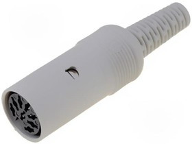 MAK 80 S, Разъем DIN Аудио / Видео, 8 контакт(-ов), Гнездо, Монтаж на Кабель, Пайка