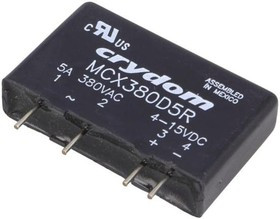 MCX380D5R, Solid State Relays - PCB Mount PCB SIP SSR 530VAC /5A, 4-15VDC, RN