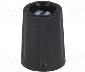 A2510040, Ручка, без указателя, ABS, dоси: 4мм, d10,5x14мм, черный