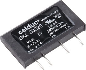 SKL20220, SK Series Solid State Relay, 25 A Load, PCB Mount, 280 V ac Load, 32 V dc Control