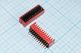 Переключатель DIP-12, 24P2,54, ON-OFF, угловой, DP-12; №803 ПDIP-12\24P2,54\ ON-OFF\угл\DP-12\