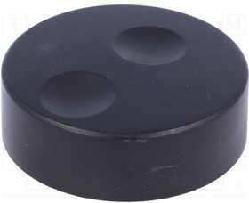 K18B-50, Ручка, без указателя, пластмасса, dоси: 6мм, d39,6x13,5мм, черный