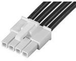 215323-1042, Rectangular Cable Assemblies MINIFIT JR SR M-S 4CKT 300MM Sn