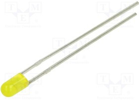 304YD2J-1B, LED; 3mm; yellow; 270mcd; 60°; Front: convex; 1.6?2.4V 304YD2J-1B, LED; 3mm; yellow; 270mcd; 60°; Front: convex; 1.6?2.4V