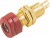 930175701, Red Female Banana Socket, 4 mm Connector, M6 Thread, Solder Termination, 16A, 30 V ac