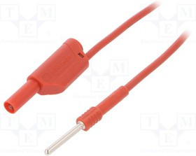 AL83231100-RT, Измерительный провод, 19А, Дл: 1м, красный, Сечен.провода: 1мм2