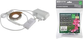 Комплект светодиодной ленты SMD2835-60 LED/м-12 В-4,8 Вт/м-IP20-3000 К (1 м), 6 Вт TDM Комплект светодиодной ленты SMD2835-60 LED/м-12 В-4,8 Вт/м-IP20-3000 К (1 м), 6 Вт TDM