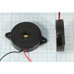 Звонок пьезоэлектрический с фланцевым креплением,35x 9мм, 1~30В, частота 1кГц, 2 вывода 150мм,VSR358