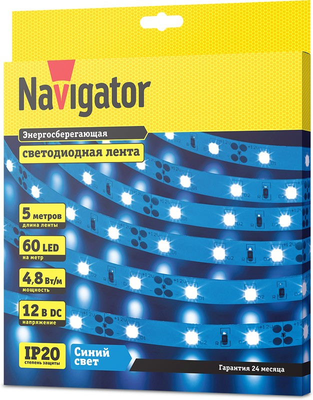 СД Лента Navigator 80 295 NLS-3528B60-4.8-IP20-12V R5