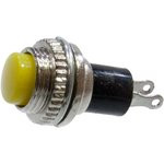 DS-314, Кнопка, 2 конт., OFF- (ON), без фикс., 250В/0,50А, желтый