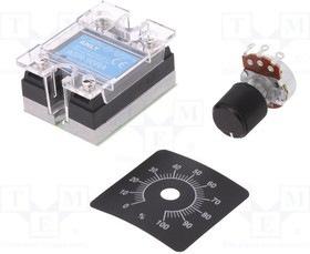 ASR-90RA, Реле: полупроводниковое, Rвх: 0-500кОм, 90А, 24-280ВAC, Серия: ASR