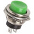 36-3353, Выключатель-кнопка металл 250V 2А (2с) (ON)-OFF ø16.2 зеленая