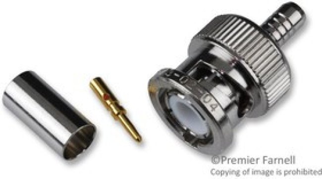 031-326, RF/COAXIAL, BNC PLUG, STRAIGHT, 50 OHM, CRIMP 031-326, RF/COAXIAL, BNC PLUG, STRAIGHT, 50 OHM, CRIMP