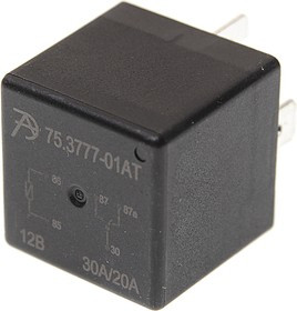 75.3777-01АТ, Реле электромагнитное 12V 5-ти контактное 30/20А переключ.без кронштейна АВТОТРЕЙД