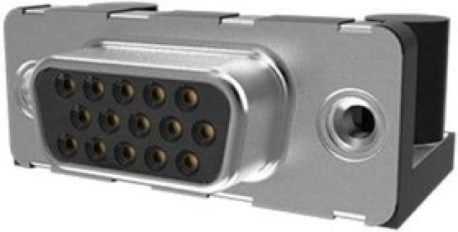 D15P24A6RX09LF, D-Sub Standard Connectors 15 POS STRT PIN SHELL SZ A UNC 4-40