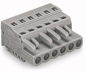 231-104/026-000, 4-контакт. розетка, шаг 5 мм, серая 231-104/026-000, 4-контакт. розетка, шаг 5 мм, серая