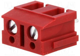 AK110/2DS-7,5-V/ROT, Зажимная рейка для печатных плат; угловой 90°; 7,5мм; на PCB