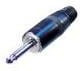 NYS225B, Phone Connectors 1/4" MONO BLACK REAN