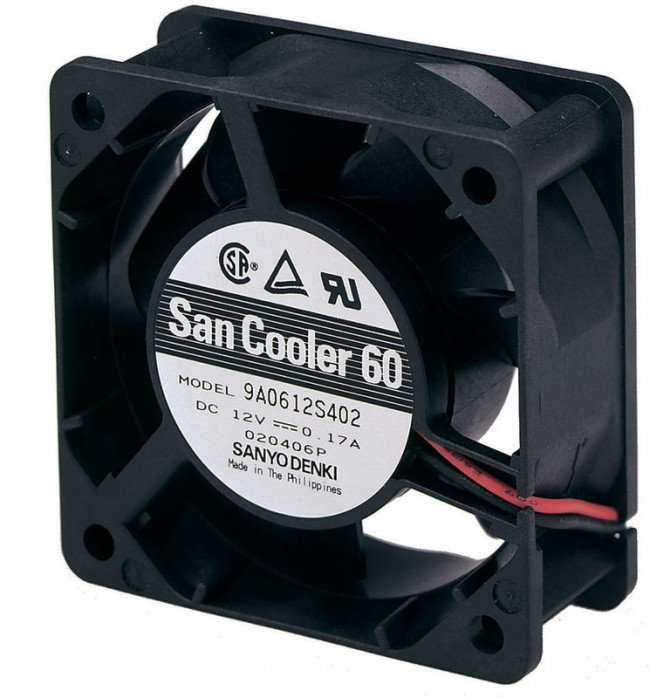 9A0624H402, DC Fans DC Axial Fan, 60x60x25mm, 24VDC