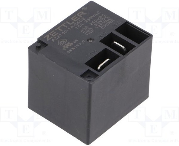 AZ2100-1A-24DE, Реле: электромагнитное, SPST-NO, Uобмотки: 24ВDC, 40А, PCB,провода