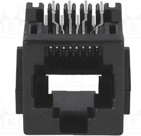 RJ45GP-AMP, Гнездо, RJ45, PIN: 8, со стопором панели, Конф: 8p8c, THT, прямой