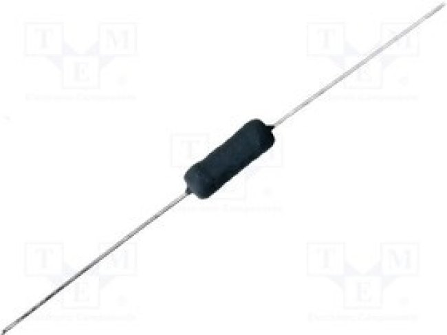 ACS-5S-10R-J, Резистор проволочный, THT, 10 Ом, 5Вт, ±5%, O4,8x12,7мм