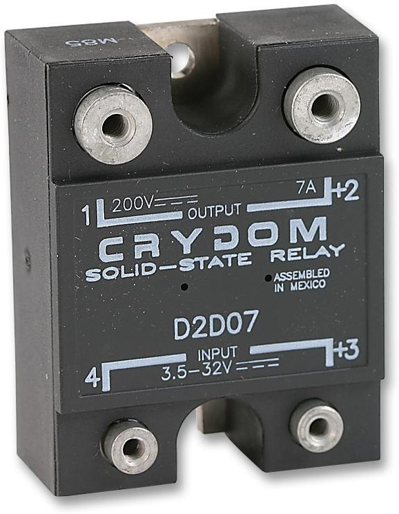 D2D07, Solid State Relay 15mA 32V DC-IN 7A 200V DC-OUT 4-Pin