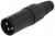 FC6131, Вилка; XLR; "папа"; PIN: 3; прямой; на провод; пайка; черный