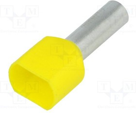 BM00661, Наконечник: втулка, изолированный,двойной, медь, 6мм2, 14мм, обжим