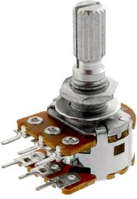 16K2 KC 2*200k, вал с насечкой L-20мм