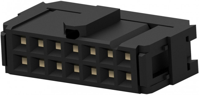 1658622-2, Conn IDC Connector RCP 14 POS 2.54mm Solder RA Cable Mount Tube