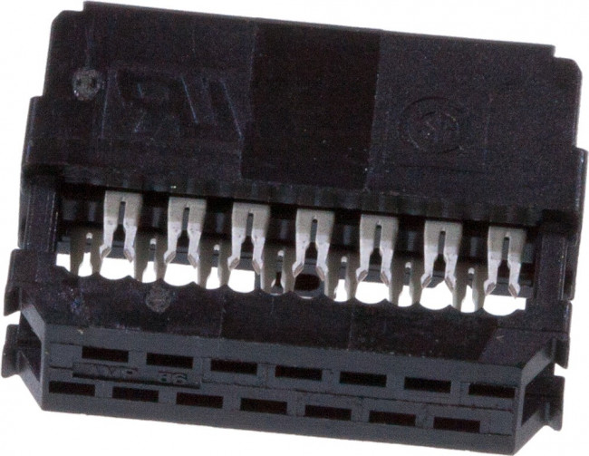 1658622-2, Conn IDC Connector RCP 14 POS 2.54mm Solder RA Cable Mount Tube