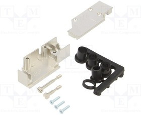 DCMR15-ULP-DMP-W-K, Разъем D-Sub; PIN: 15; вилка; "папа"; угловой 90°; под пайку; на провод