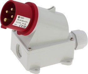 Настенная вилка 16A/400V/3P+E/IP44 CA336