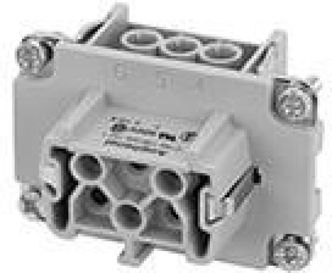 C146 10B006 400 1, Heavy Duty Power Connectors Female insert 6 pole