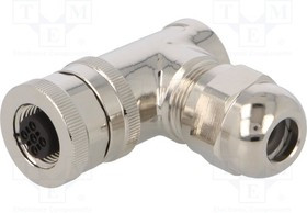 T4112011041-000, Разъем Кабеля, 4-полюсное, M12, гнездо, M12, Female, 4 Positions, Винтовое Гнездо