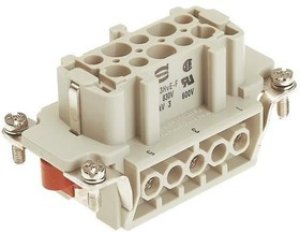 09340032701, Heavy Duty Power Connectors FEMALE INSERT 3 POLES CRIMP TERM