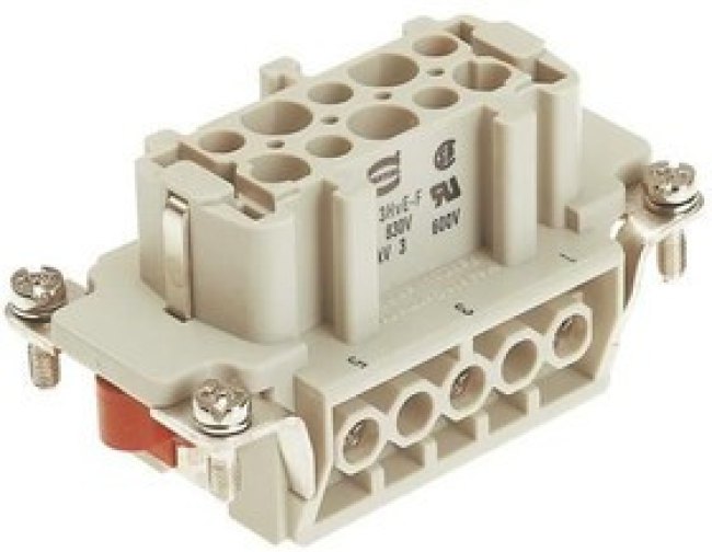 09340032701, Heavy Duty Power Connectors FEMALE INSERT 3 POLES CRIMP TERM 09340032701, Heavy Duty Power Connectors FEMALE INSERT 3 POLES CRIMP TERM