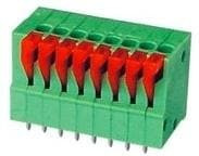 39700-0205, Fixed Terminal Blocks SPRING TERMINAL BLOCK 5C-VERT GREEN