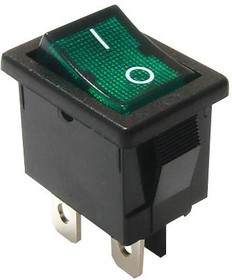 R1973ABLKGILEF1, ROCKER SWITCH, SPST, 9A, 125V, PANEL