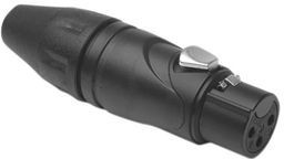 AXX3FB, XLR Connector, Socket, Straight, Cable Mount, 3 Poles