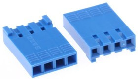 FCI-65240-004, Вилка, провод-плата, "мама", PIN: 4, без контактов, 2,54мм, DUBOX