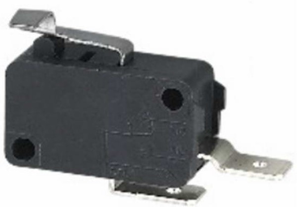 KW7-01-32, Микропереключатель с угловой планкой , 16х10.5х28 мм, OFF-(ON), SPST 2P, 250 В, 5 А, 30 мОм, -25...+85 °C