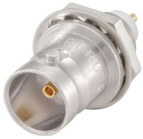 71K504-200N5, Appliance socket BNC straight, BNC, Brass, Socket, Straight, 75Ohm, Solder Terminal