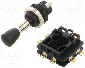 W0-MJ-8, Джойстик; Фикс.пол: 1; Выводы: коннекторы 2,8x0,5мм; -25-70°C